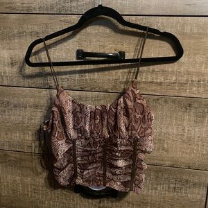 Princess Polly Snakeskin Crop